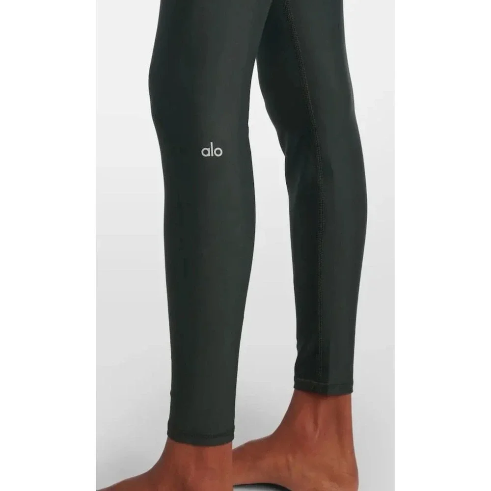 Alo Yoga 7/8 High-Waist Airlift Legging Charcoal Green Size Medium NWT